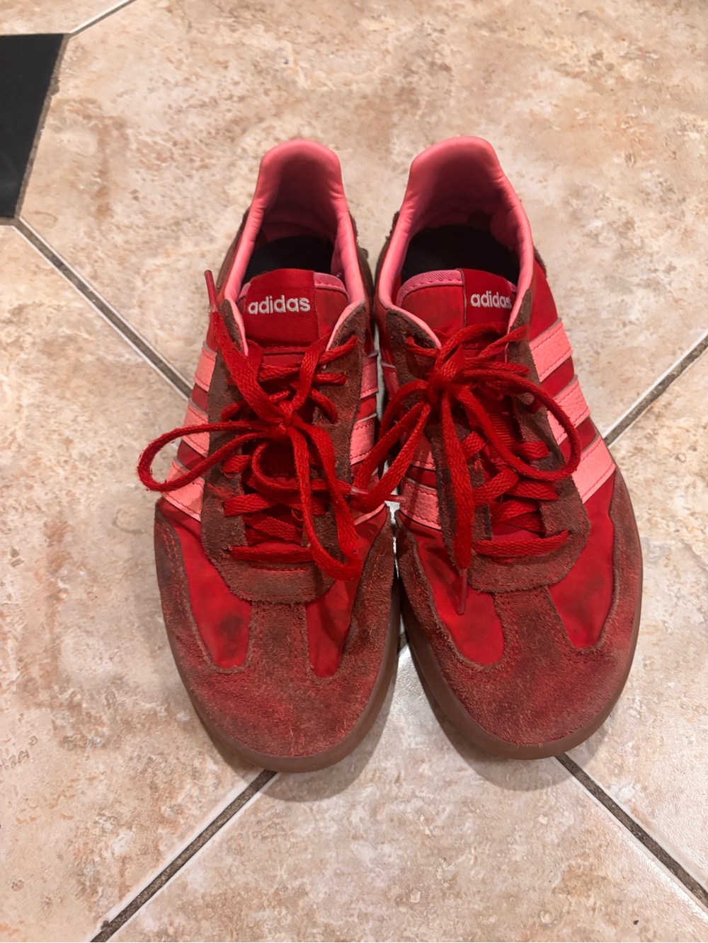 adidas Kids Red and Pink Athletic Sneakers